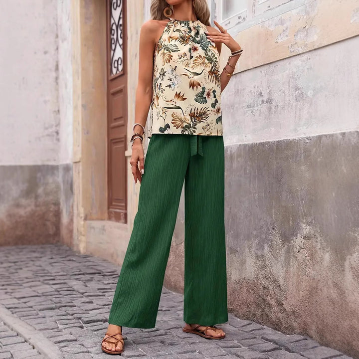 Damen Stylishes Sommer-Outfit mit weitem Hosenrock Drune