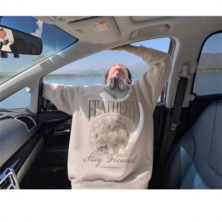 Unisex Lässiger Sweatshirt mit grafischem Druck Drune