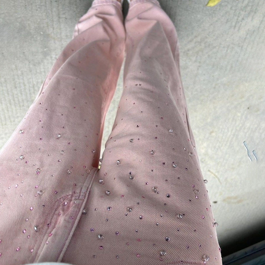 Damen Denim-Hose mit eleganten Perlenapplikationen und modischem Schnitt Drune
