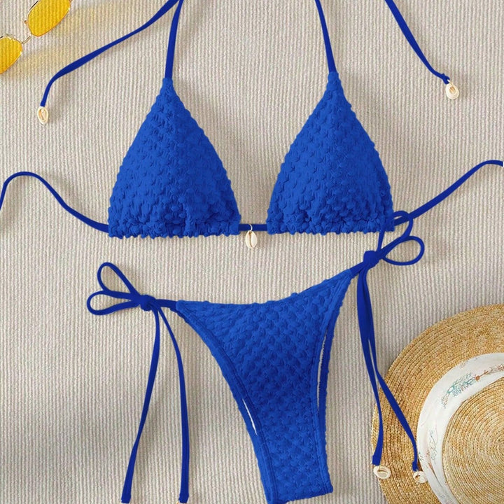 Damen Triangel-Bikinioberteil mit strukturierter Textur Drune