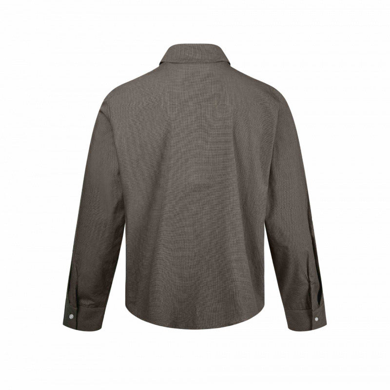 Herren Boxy-Hemdjacke mit Zwei-Wege-Metallreißverschluss und feiner Strukturqualität Drune