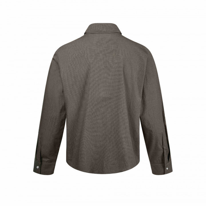 Herren Boxy-Hemdjacke mit Zwei-Wege-Metallreißverschluss und feiner Strukturqualität Drune