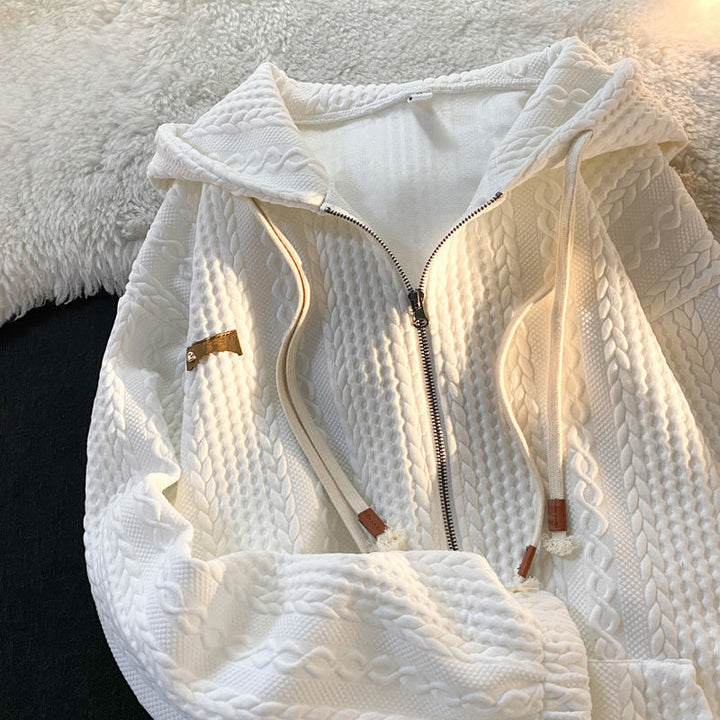 Damen Strickjacke mit Kapuze Drune
