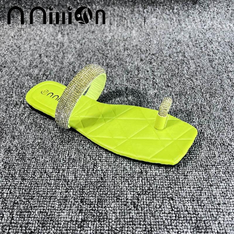 Damen eleganter Flip-Flop mit funkelnden Strasssteinen Drune