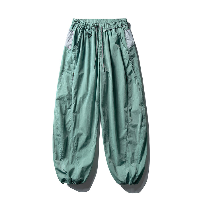 Herren Balloon-Silhouette Ripstop-Freizeit-Hose mit elastischem Tunnelzugbund, Zip-Taschen und D-Ring Drune