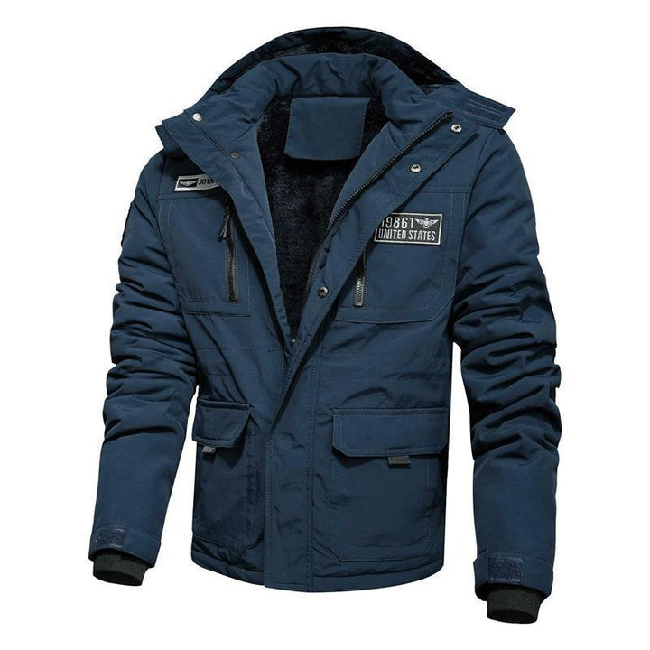 Herren Military-Influenced Thermo-Parka mit wärmender Fleecefutter‑Innenlage und Multifunktions‑Taschen Drune