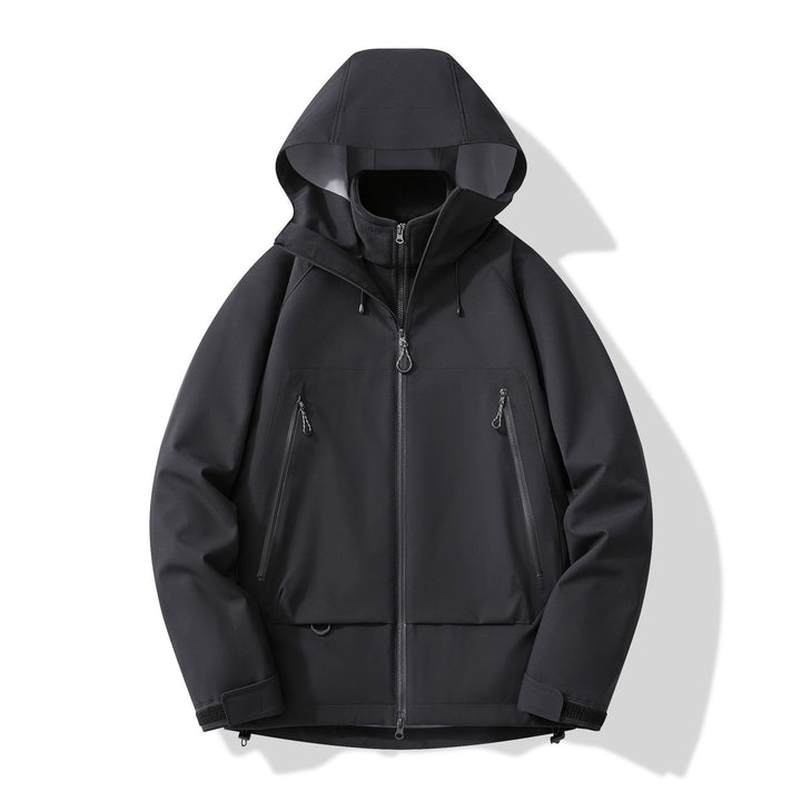Herren technisch-isolierende Softshelljacke mit Kapuze und Fleece-Innenkragen Drune