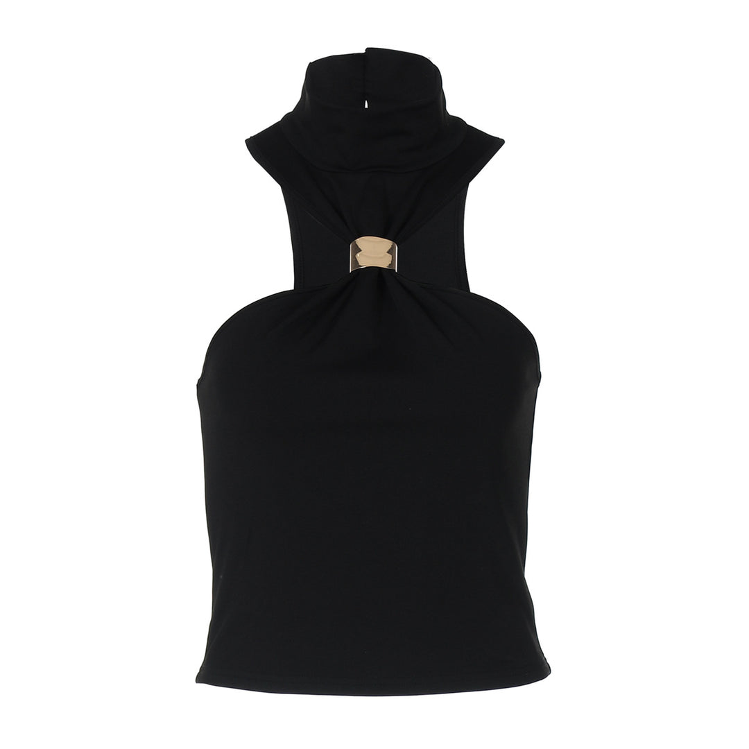 Damen modernes High-Neck Top Drune