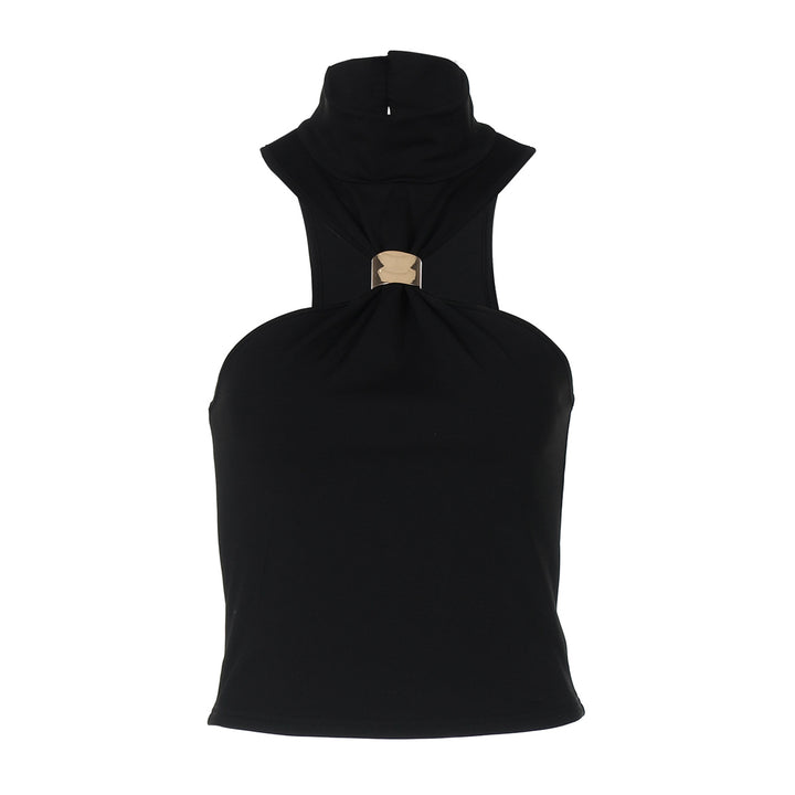 Damen modernes High-Neck Top Drune