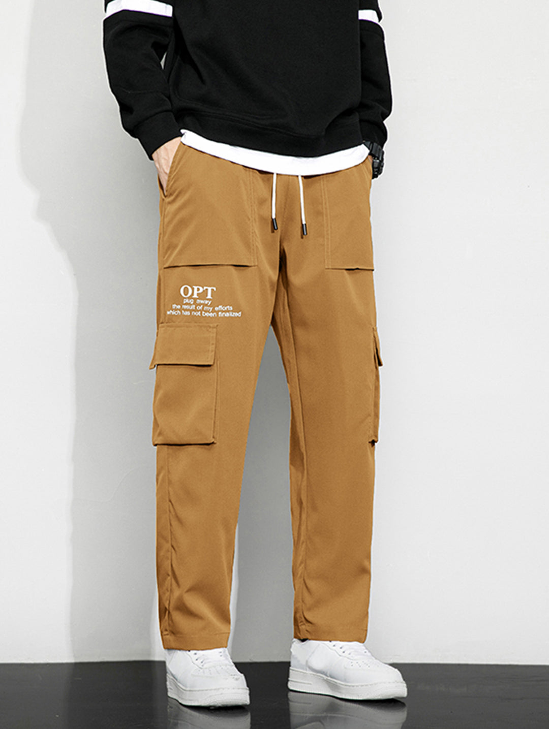 Herren Cargo-Hose mit praktischen Taschen und elastischem Bund Drune