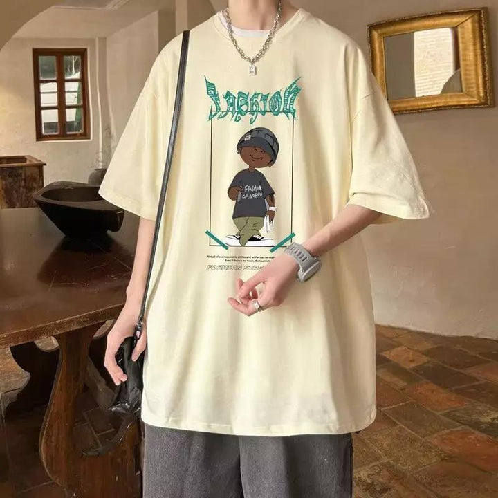 Damen oversized T-Shirt mit grafischem Print und lässigem Schnitt Drune