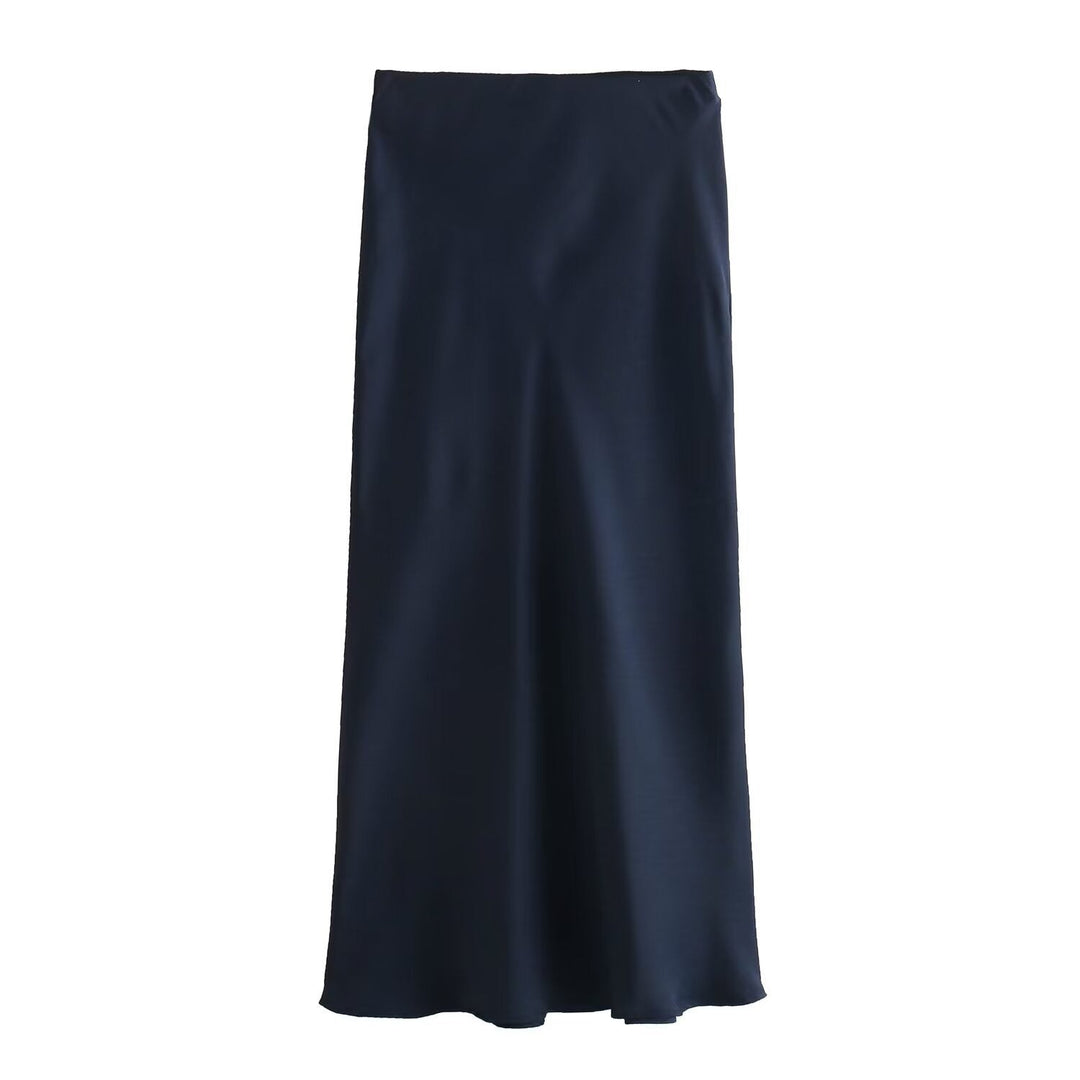 Damen langer Satinrock Drune