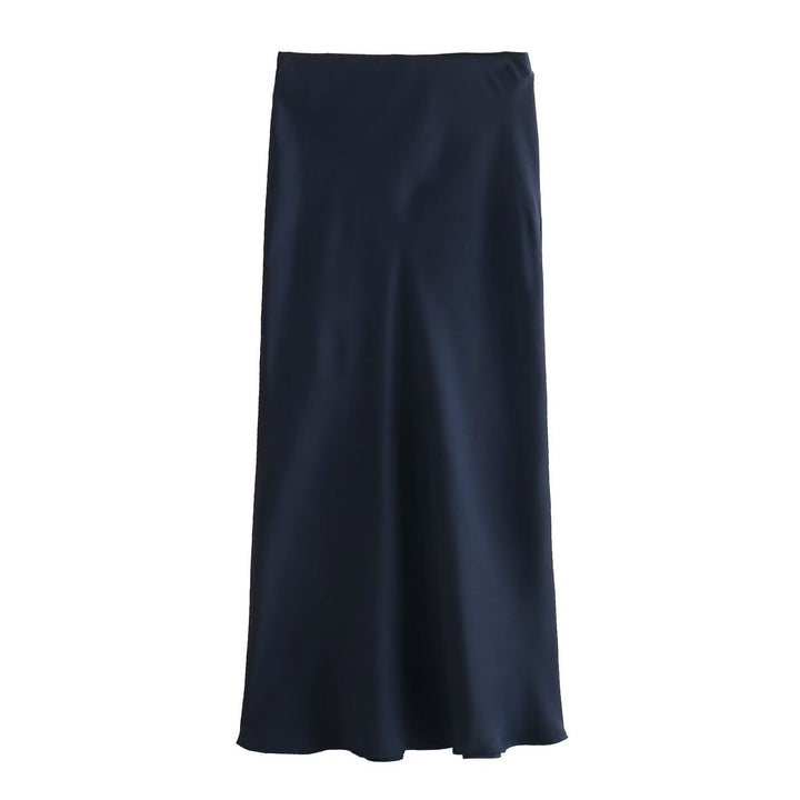 Damen langer Satinrock Drune