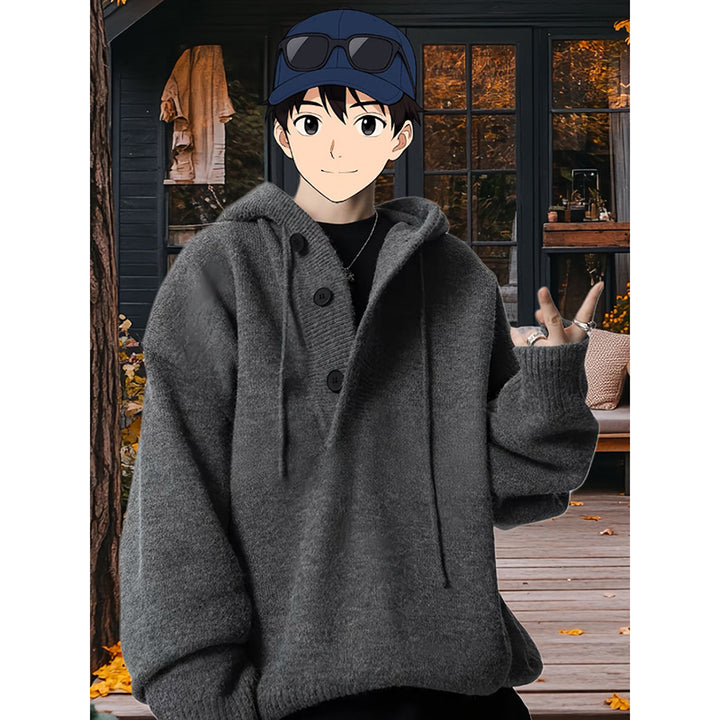 Damen Kuscheliger Hoodie mit Knopfdetails Drune