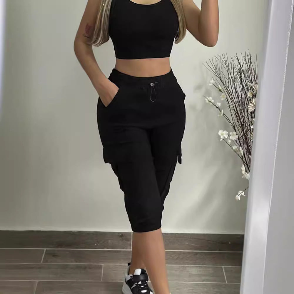 Damen Cargo-Jogginghose mit praktischen Taschen und elastischem Bündchen Drune