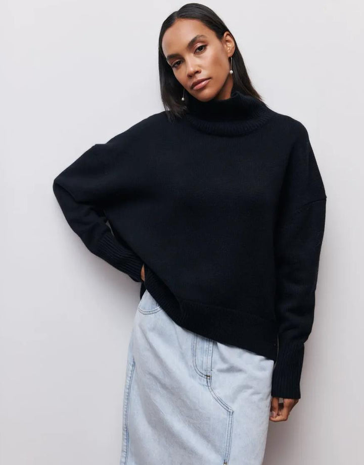 Damen kuscheliger Rollkragenpullover Drune