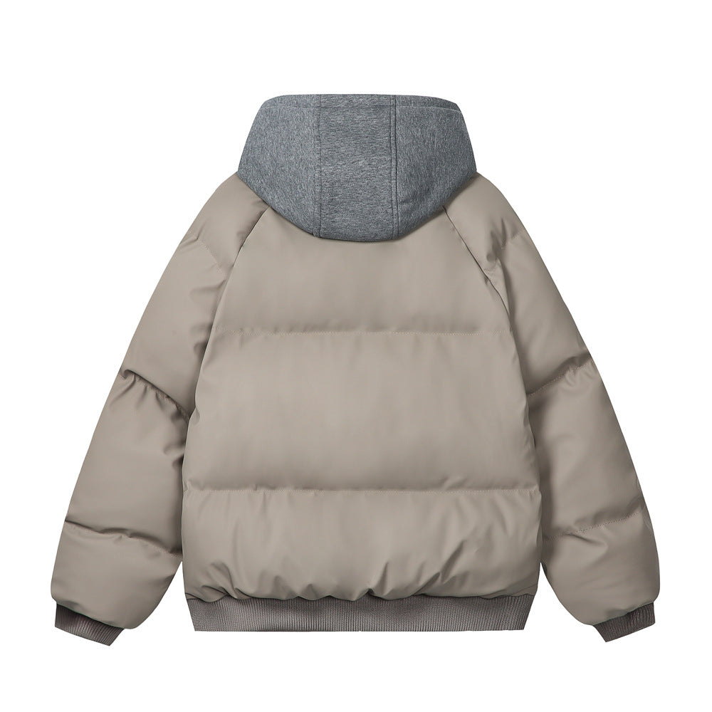 Damen Modische Steppjacke mit abnehmbarer Kapuze Drune