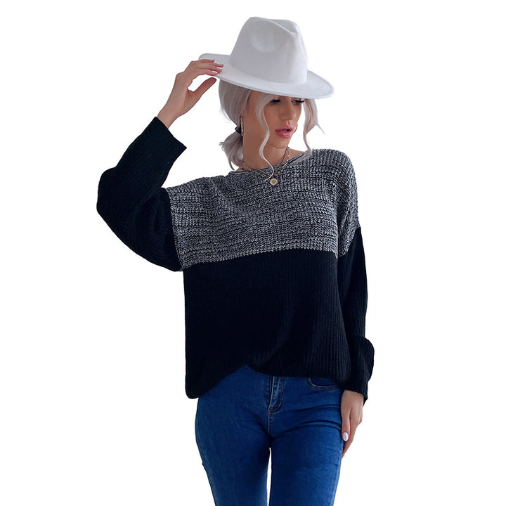 Damen Weit geschnittener Grobstrickpullover mit Raglanärmeln und Rundausschnitt Drune