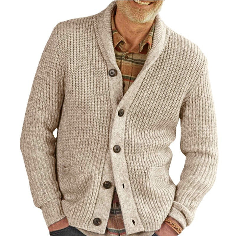 Herren Strickjacke mit strukturiertem Design und eleganten Knöpfen Drune