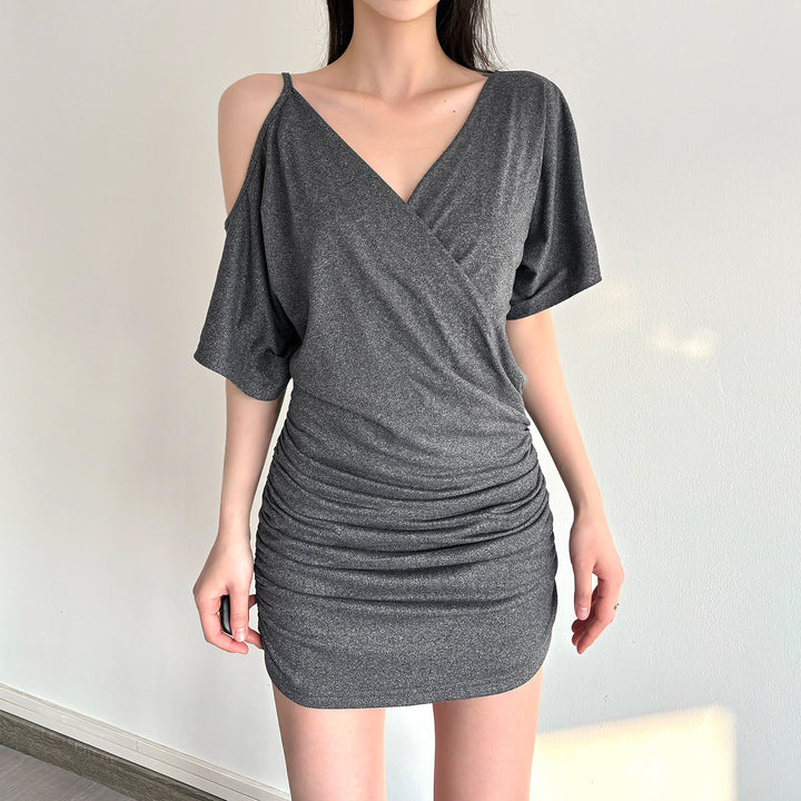 Damen Wickeloberteil mit asymmetrischem Schnitt und Rüschendetails Drune