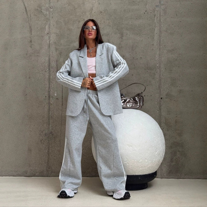 Damen Sweatblazer und Oversize-Jogginghose Drune
