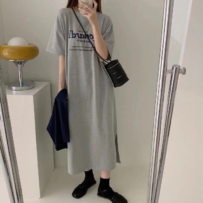 Damen Casual Lounge-Kleid mit grafischem Druck und bequemem Schnitt