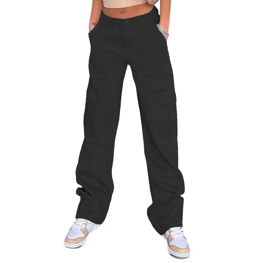 Damen Cargo-Hose mit praktischen Seitentaschen und weitem Schnitt Drune