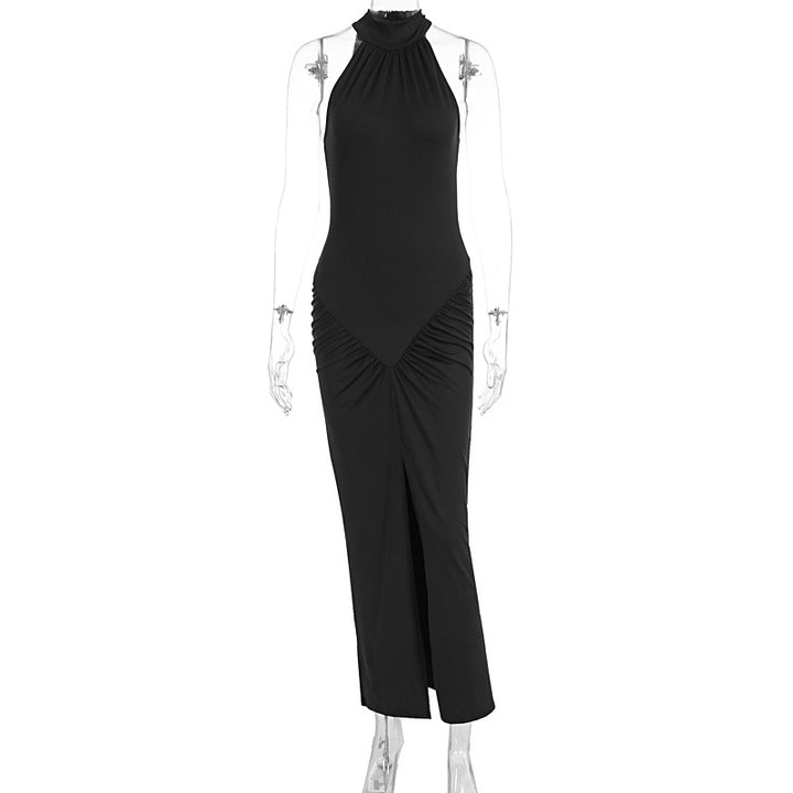 Damen Elegantes Wickelkleid mit hohem Schlitz und detailverliebt gerafftem Design Drune