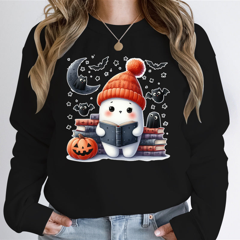 Damen Sweatshirt mit verspieltem Halloween-Motiv und hochwertigem Material Drune