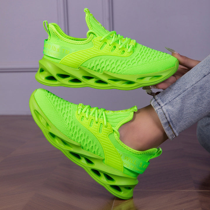 Damen Luftkissen-Sneaker mit transparenter Luftsohle und gestricktem Oberschuh Drune