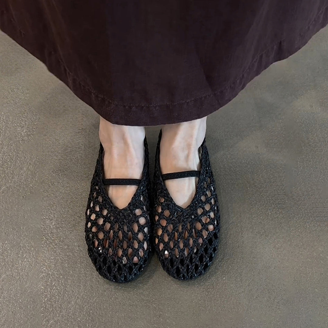 Damen Stilvolle Gewebte Slipper Drune