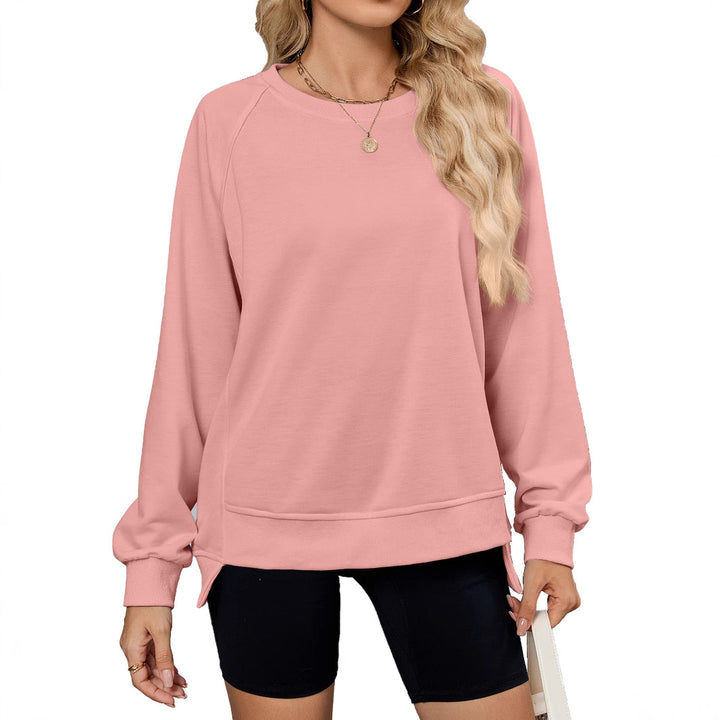 Damen lässiges Sweatshirt mit seitlichen Schlitzen und lässiger Passform Drune