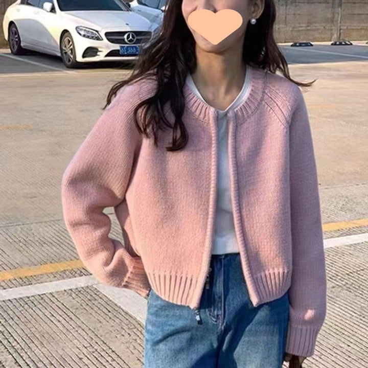 Damen lässige Strickjacke mit lockerer Passform und Ribbing Drune