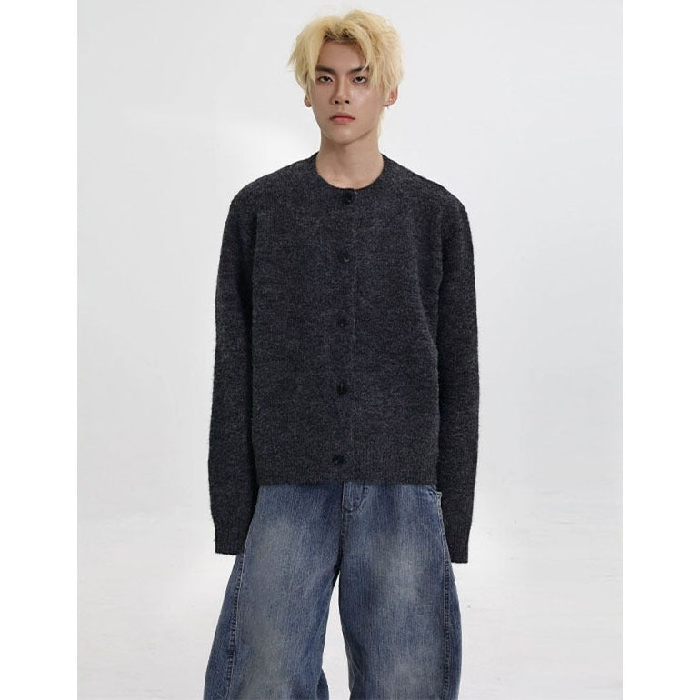 Damen Klassische Strickjacke mit Knopfleiste Drune