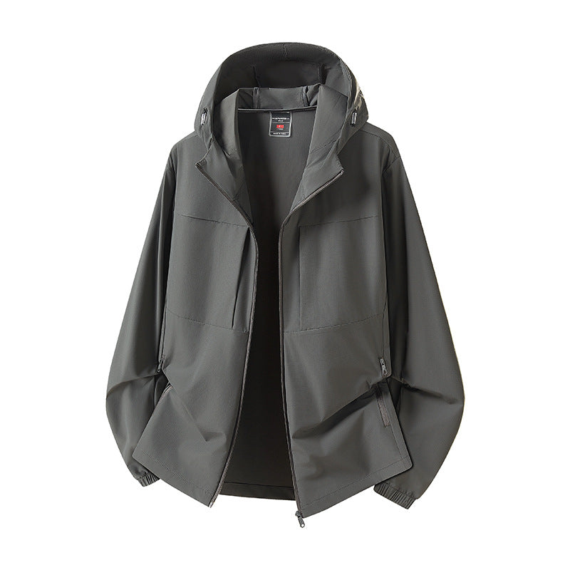 Damen Wetterfeste Outdoorjacke mit Kapuze Drune