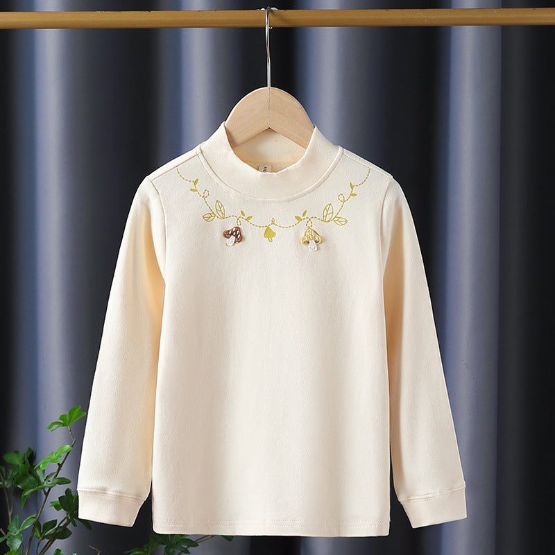 Mädchen Langarmshirt mit floralem Applikationsdesign Drune