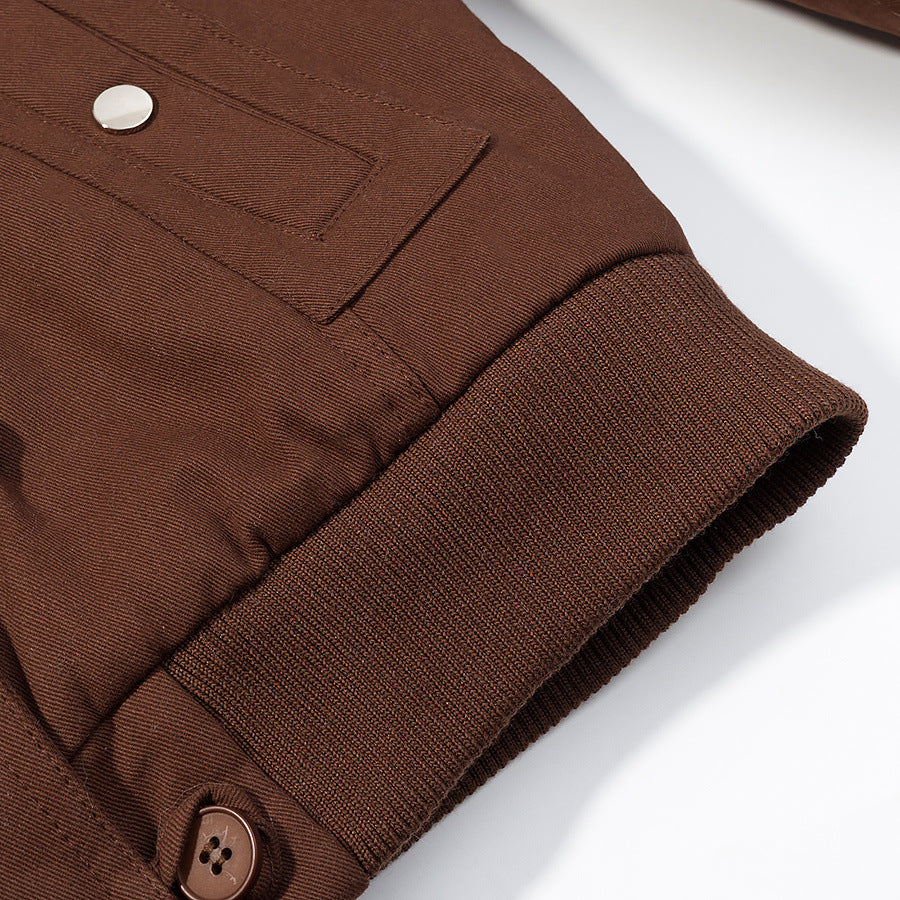 Damen Kurze gefütterte Parka-Jacke mit Kapuze und Kunstfellbesatz Drune