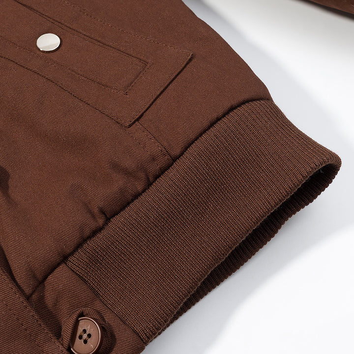 Damen Kurze gefütterte Parka-Jacke mit Kapuze und Kunstfellbesatz Drune