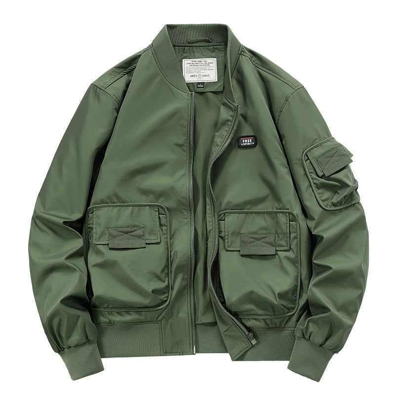 Men's  rugged multi-pocket nylon bomber jacket Drune