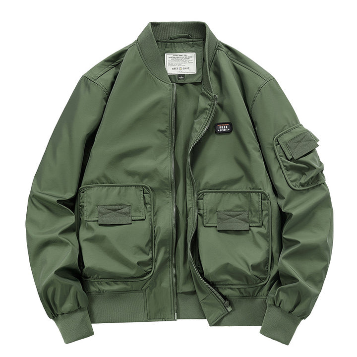 Men's  rugged multi-pocket nylon bomber jacket Drune