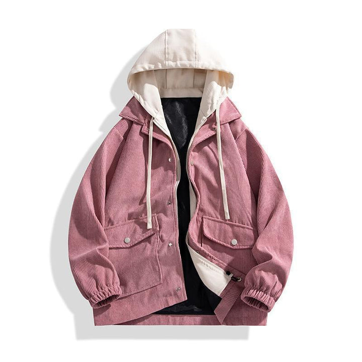 Damen Modische Überziejacke mit Kapuze Drune