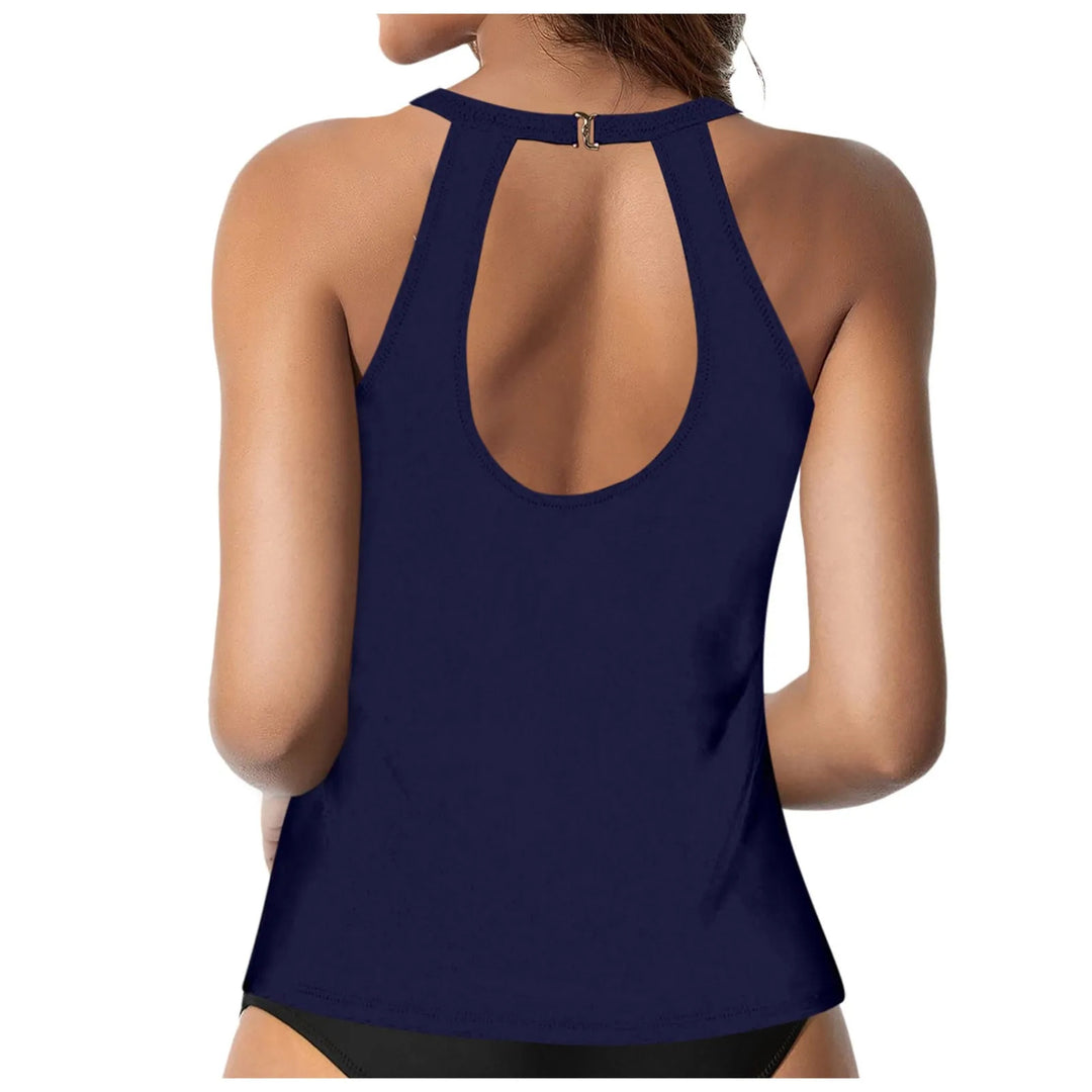 Damen Sportliches Tankini-Oberteil mit modischem Rückenausschnitt Drune