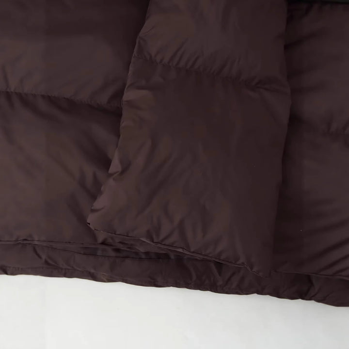 Damen nan wattierte Kurzsteppjacke mit voluminösem Schalkragen und Oversize-Schnitt Drune