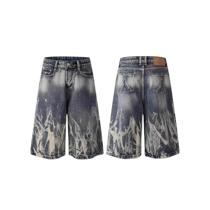 Herren modische Baggy-Shorts im Used-Look Drune