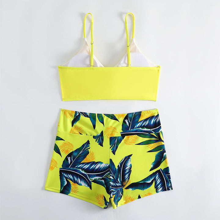 Damen Bikiniset mit raffiniertem Bindedetail und lässiger Shorts Drune