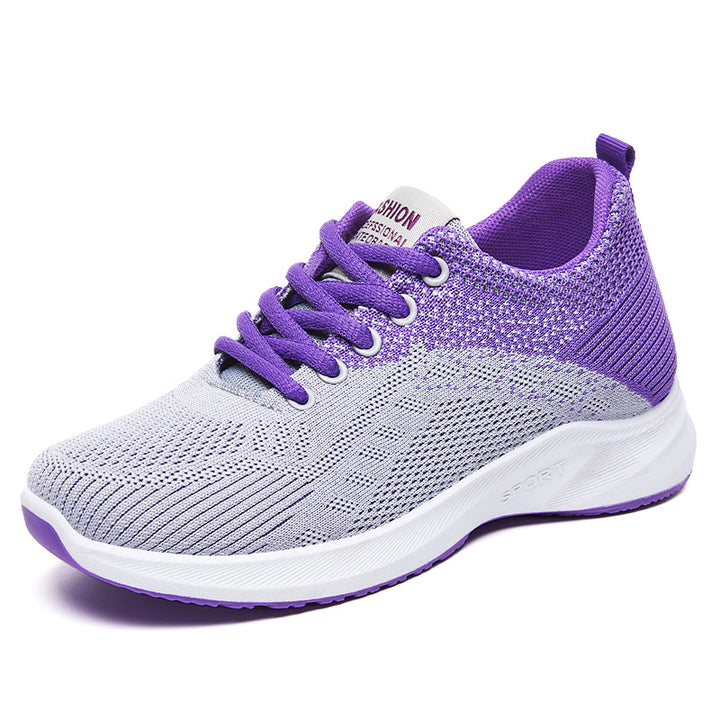 Damen nan nahtloser Strick-Fitnesssneaker mit ergonomischem Fersenhalt, flexibler Zehenkappe und reaktiver EVA-Dämpfung Drune