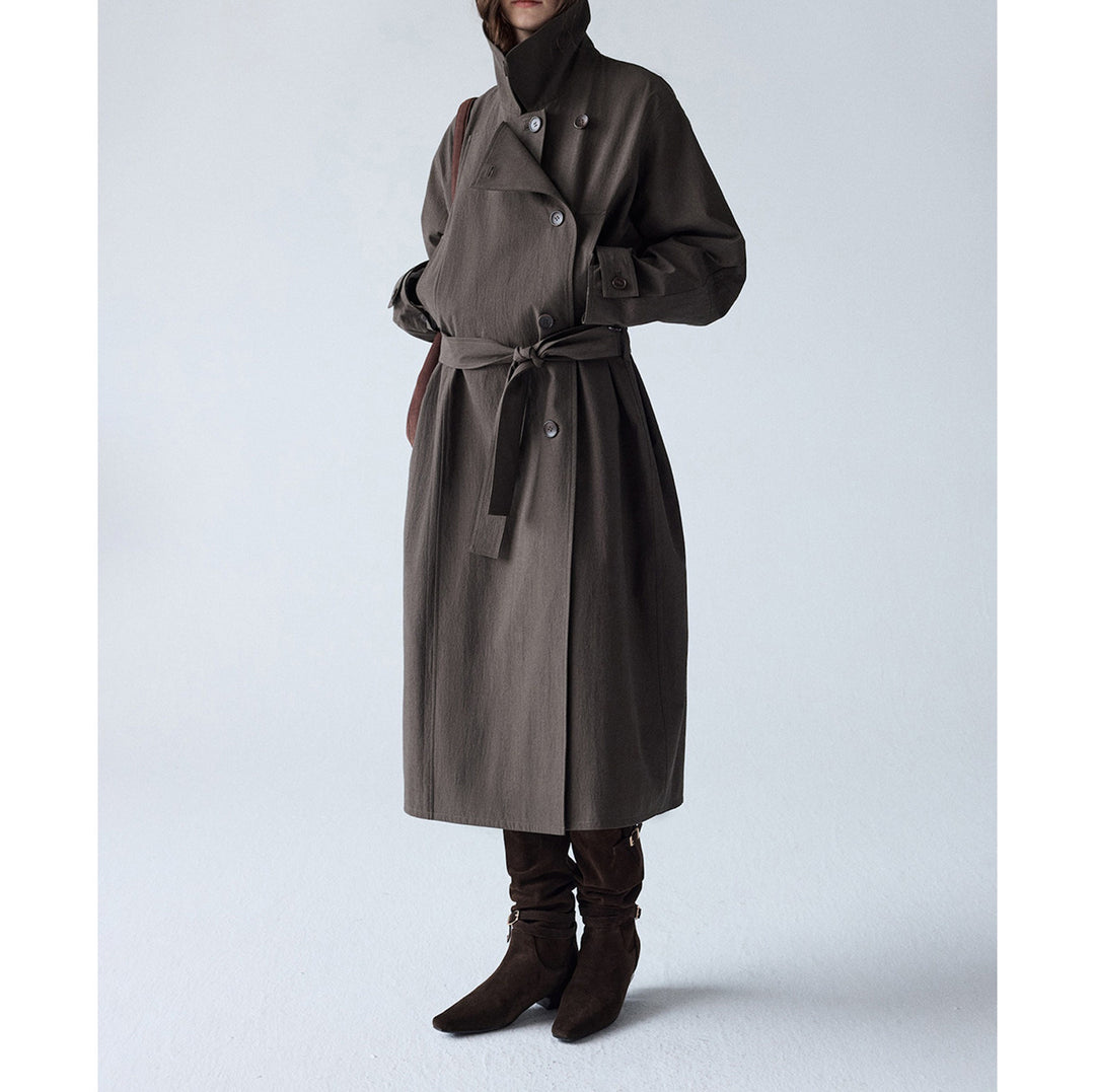 Damen Modische und lässige Jacke mit hohem Kragen Drune