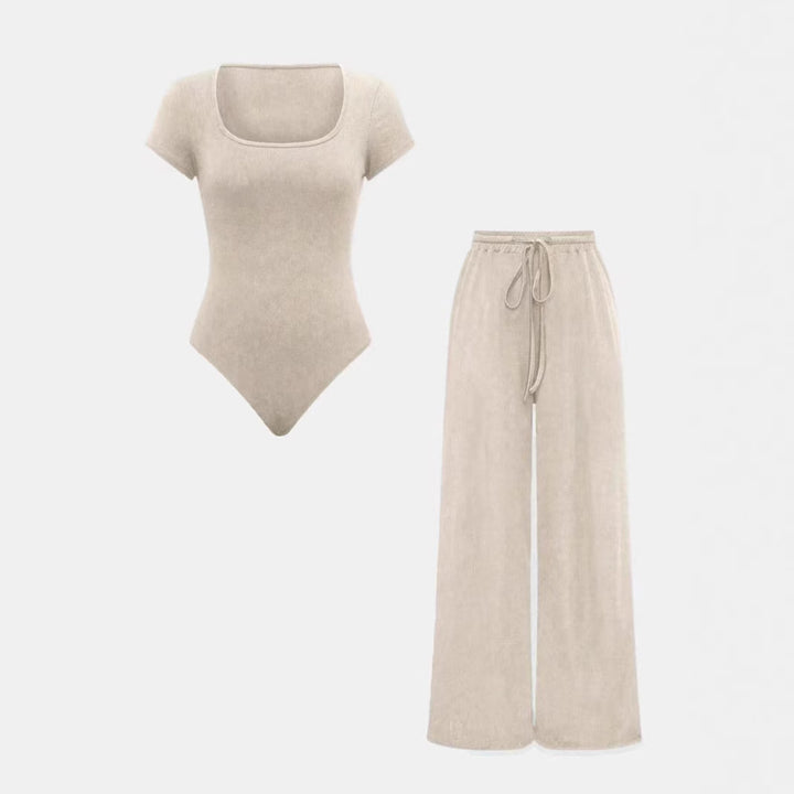 Damen Lässiges Strick-Zweiteiler-Set mit weitem Schnitt und hochwertigem Material Drune