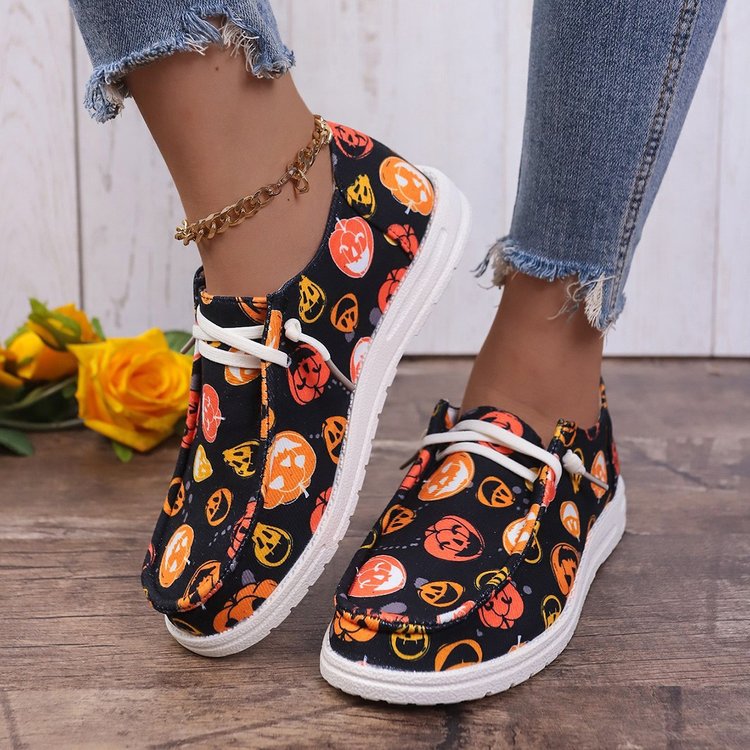 Damen Sneakers mit Halloween-Motiv und komfortablem Fußbett Drune