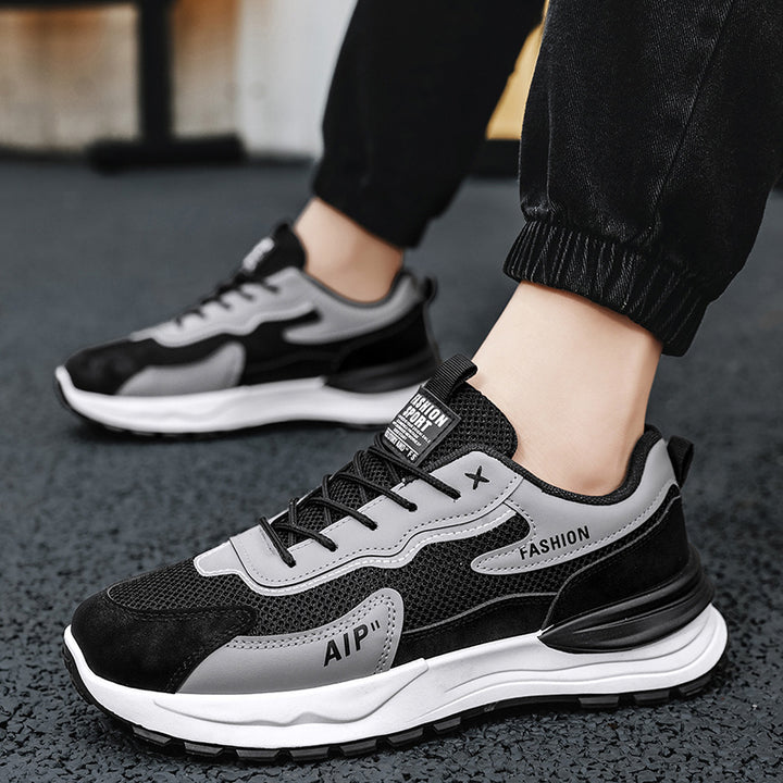 Herren Athletisch-inspirierte Plateau-Sneaker mit atmungsaktivem Mesh und griffiger Trailsohle Drune